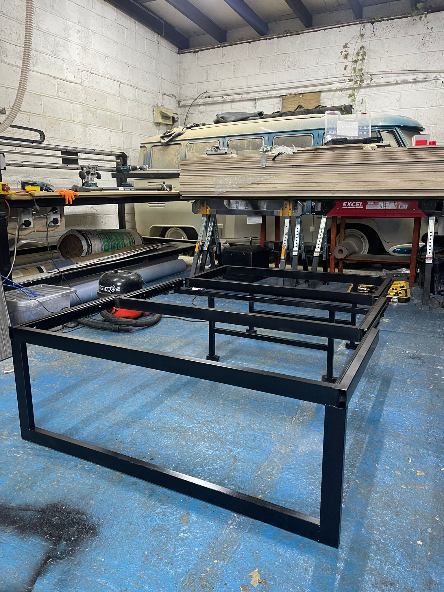 Bench Seat Pull Out Bed Frame for Camper Van Conversion Mild Steel - Image 4